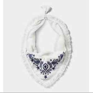 Express Fringe Embroidered Neckerchief